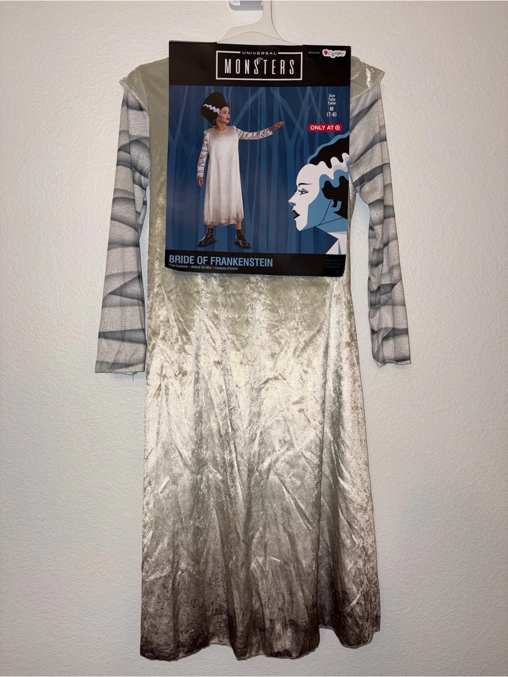 NWT Bride of Frankenstein Costume Girls Medium 7-8 Universal Monsters